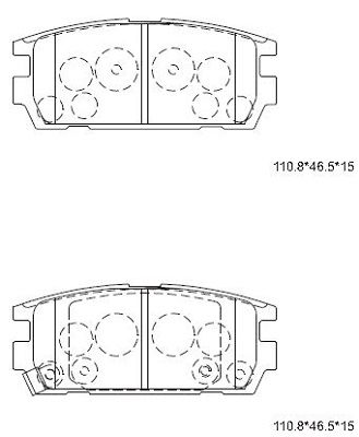 ASIMCO Комплект тормозных колодок, дисковый тормоз KD9712