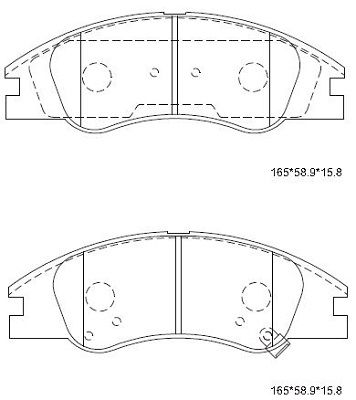 ASIMCO stabdžių trinkelių rinkinys, diskinis stabdys KD9720