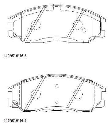 ASIMCO stabdžių trinkelių rinkinys, diskinis stabdys KD9721