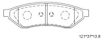 ASIMCO Комплект тормозных колодок, дисковый тормоз KD9726