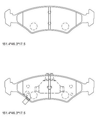 ASIMCO stabdžių trinkelių rinkinys, diskinis stabdys KD9730