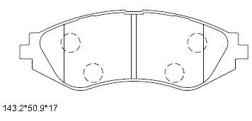 ASIMCO Комплект тормозных колодок, дисковый тормоз KD9734