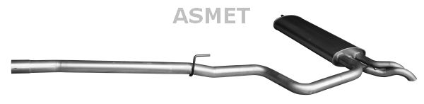 ASMET Глушитель выхлопных газов конечный 01.077