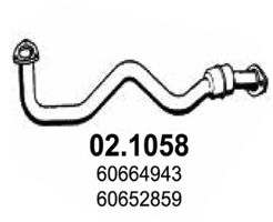 ASSO Труба выхлопного газа 02.1058