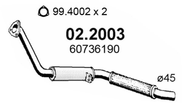 ASSO Предглушитель выхлопных газов 02.2003