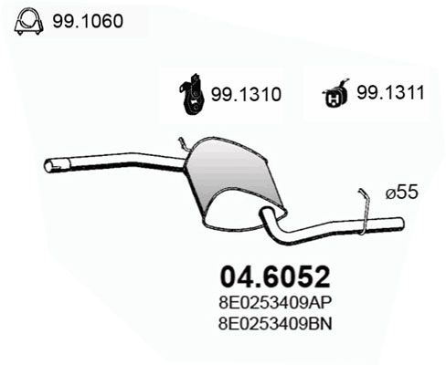 ASSO vidurinis duslintuvas 04.6052