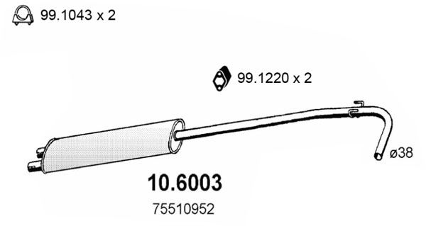 ASSO vidurinis duslintuvas 10.6003