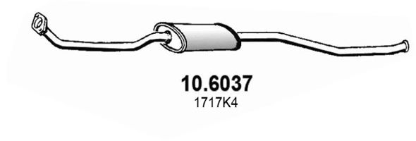 ASSO Средний глушитель выхлопных газов 10.6037