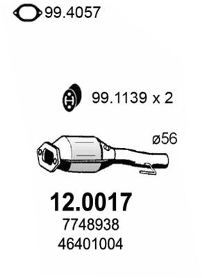 ASSO katalizatoriaus keitiklis 12.0017