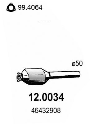 ASSO katalizatoriaus keitiklis 12.0034