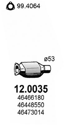 ASSO katalizatoriaus keitiklis 12.0035