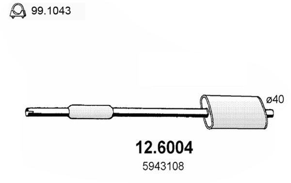 ASSO vidurinis duslintuvas 12.6004