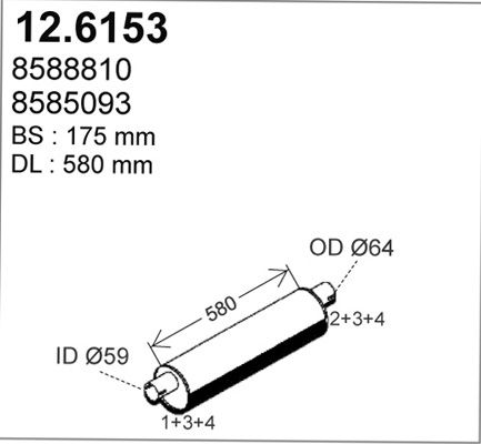 ASSO vidurinis duslintuvas 12.6153