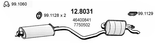 ASSO Средний / конечный глушитель ОГ 12.8031