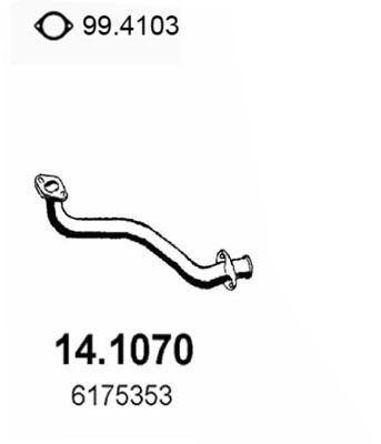 ASSO Труба выхлопного газа 14.1070