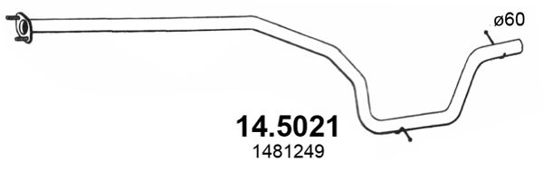 ASSO Труба выхлопного газа 14.5021