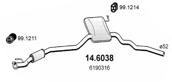 ASSO vidurinis duslintuvas 14.6038