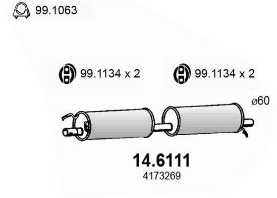 ASSO vidurinis duslintuvas 14.6111