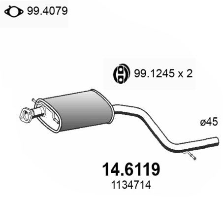 ASSO vidurinis duslintuvas 14.6119