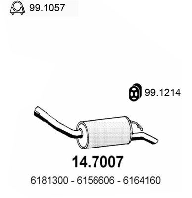 ASSO galinis duslintuvas 14.7007