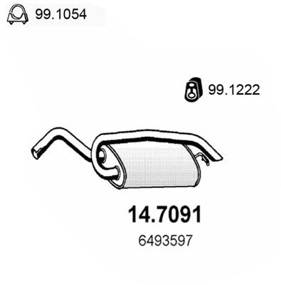 ASSO galinis duslintuvas 14.7091