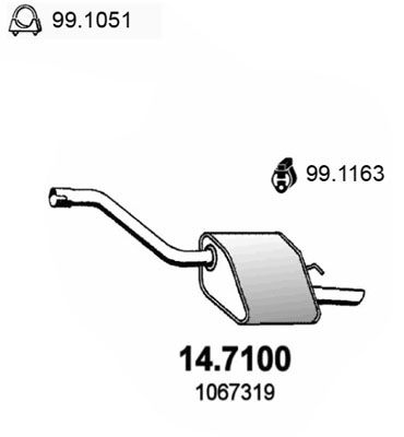 ASSO galinis duslintuvas 14.7100