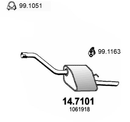 ASSO galinis duslintuvas 14.7101