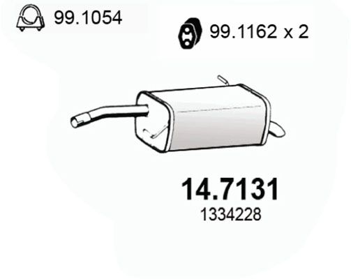 ASSO galinis duslintuvas 14.7131