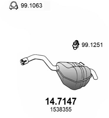 ASSO galinis duslintuvas 14.7147