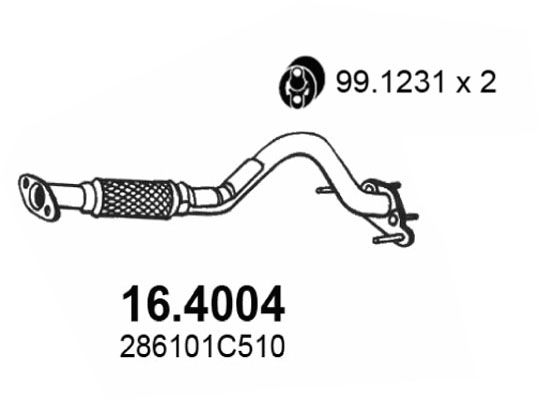 ASSO Труба выхлопного газа 16.4004