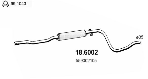 ASSO vidurinis duslintuvas 18.6002