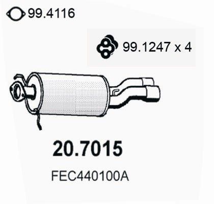 ASSO Глушитель выхлопных газов конечный 20.7015