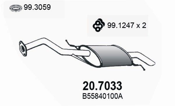 ASSO Глушитель выхлопных газов конечный 20.7033