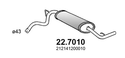 ASSO Глушитель выхлопных газов конечный 22.7010