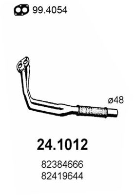 ASSO Труба выхлопного газа 24.1012