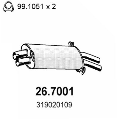 ASSO galinis duslintuvas 26.7001