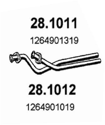 ASSO Труба выхлопного газа 28.1012