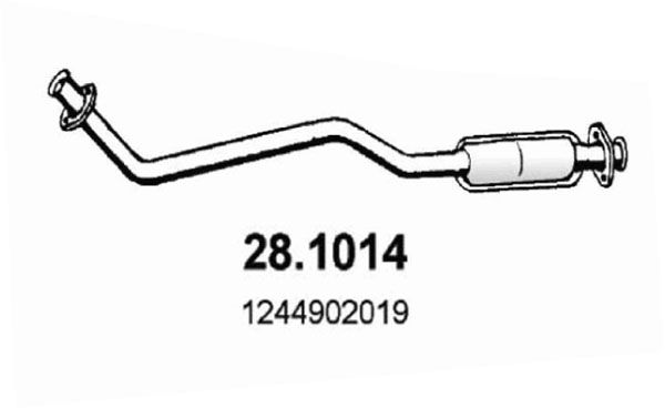 ASSO Труба выхлопного газа 28.1014