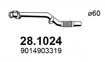 ASSO Труба выхлопного газа 28.1024