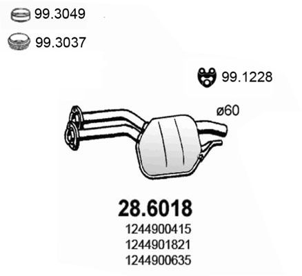 ASSO vidurinis duslintuvas 28.6018