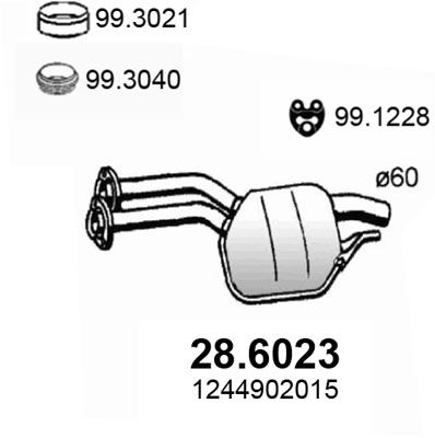 ASSO vidurinis duslintuvas 28.6023