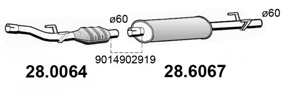 ASSO vidurinis duslintuvas 28.6067