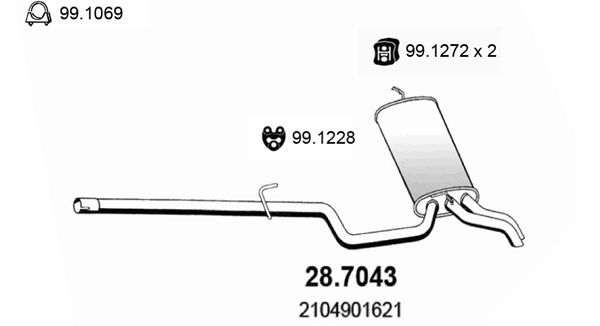 ASSO galinis duslintuvas 28.7043