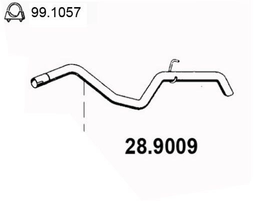 ASSO Труба выхлопного газа 28.9009