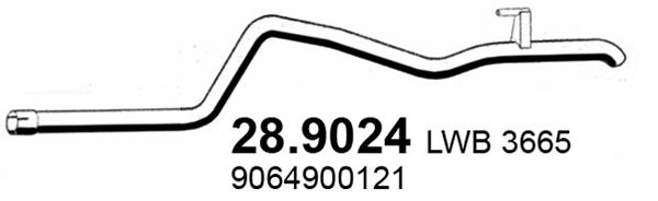 ASSO Труба выхлопного газа 28.9024