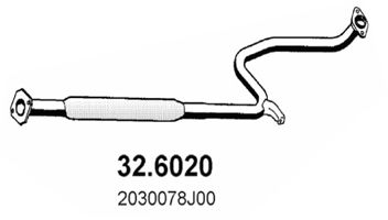 ASSO Средний глушитель выхлопных газов 32.6020