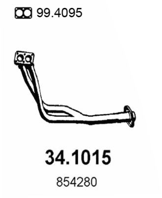 ASSO Труба выхлопного газа 34.1015