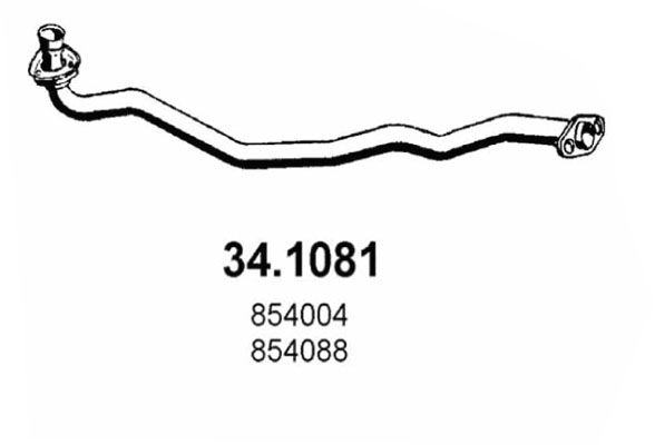 ASSO Труба выхлопного газа 34.1081