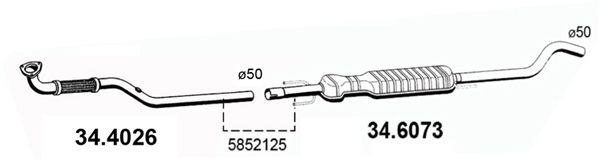 ASSO vidurinis duslintuvas 34.6073