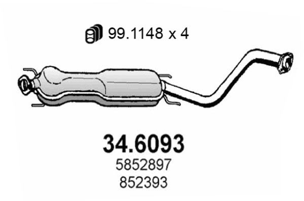 ASSO vidurinis duslintuvas 34.6093